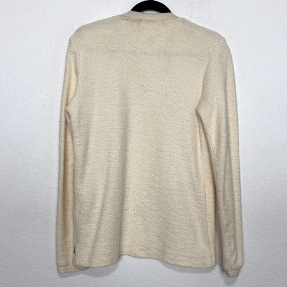 Scotch & Soda Women's Cream Long Sleeve Open Front Cardigan Sweater Size L - Picture 2 of 7